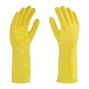 Guante de Látex Amarillo con Relieve en Palma