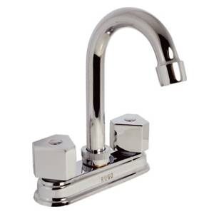 [198185ZN] Mezcladora lavabo de bronce tipo bar maneral standard 1/4 de vuelta cromada 24IR Rugo