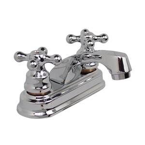 [5685ZN] Mezcladora lavabo de bronce tipo standard maneral cruz 1/4 de vuelta cromada 23CRE Rugo