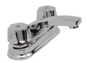 [14019ZN] Mezcladora lavabo de bronce tipo standard maneral standard 1/4 de vuelta cromada 24I Rugo