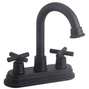 [284119ZN] Mezcladora lavabo laton tipo bar maneral cruz negra Vianti