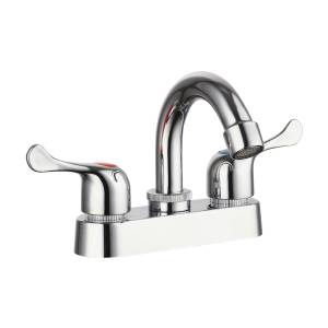 [241106ZN] Mezcladora lavabo plastica tipo curvo maneral palanca 1/4 de vuelta cromada MLVP007 Vianti