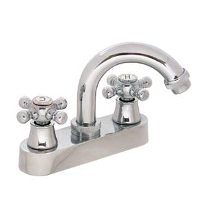 [5718ZN] Mezcladora lavabo plastica tipo standard maneral standard 1/4 de vuelta cromada 21P Rugo