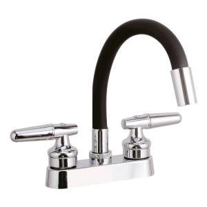 [282793ZN] Mezcladora lavabo zinc tipo flexible maneral palanca 1/4 de vuelta cromada Vianti