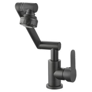 [241110ZN] Mezcladora monomando lavabo laton tipo standard maneral palanca negro MLMZ006 Vianti
