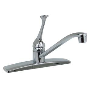 [5656ZN] Mezcladora monomando para fregadero laton tipo standard maneral palanca cromada 7IM Rugo