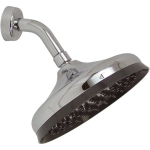 [14999ZN] Regadera con brazo redonda 08" plastica cromada arabiga 44PG Rugo
