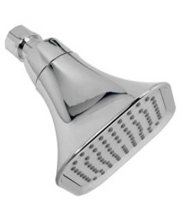 [206733ZN] Regadera sin brazo piramidal 03" plastica cromada 44P Rugo