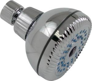 [15001ZN] Regadera sin brazo redonda 03" plastica cromada antisarro artic 44AR Rugo