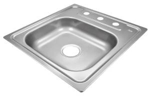 [238636ZN] Tarja de acero inoxidable 1 tina empotrar 53 x 48 x 15cm con 4 clips Vianti