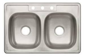 [16795ZN] Tarja de acero inoxidable 2t empotrar 083 x 056cm 9DT Rugo
