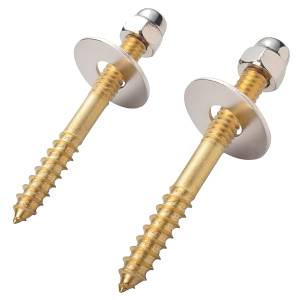 [238332ZN] Tornillo acoplar para sanitario acero tropicalizado con 2pz 1/4" x 89mm Vianti