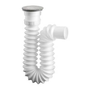 [212561ZN] Trampa para fregadero flexible PVC con rejilla acero inoxidable tipo p 2234 Fleximatic