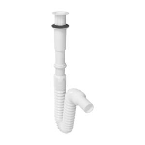 [209980ZN] Trampa para lavabo flexible PVC con rejilla tipo P Fleximatic