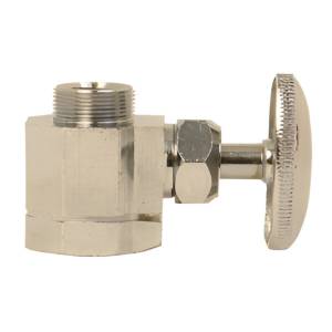 [12031ZN] Valvula control recta 1/2 x 1/2" estopera laton Rugo
