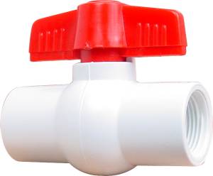 [16806ZN] Valvula esfera roscable 025mm 1" PVC 150lbs 100P Rugo