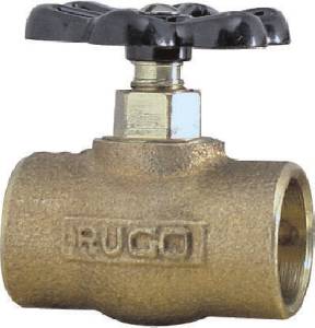 [12201ZN] Valvula globo soldable 013mm 1/2" de bronce 100lbs 74A Rugo