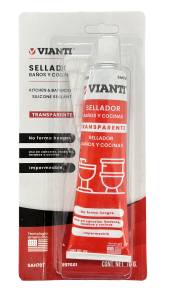 [237581ZN] Silicon baños y cocinas blister 070gr transparente Vianti
