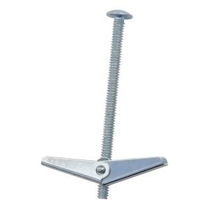 [228158ZN] Sujetador mariposa galvanizado con tornillo 3/16" x 3" con 50pz Vianti