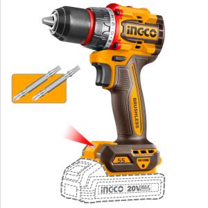 [287989ZN] Taladro atornill inalambrico 1/2" 55Nm 20v sin bateria/cargador/accsorios BL Ingco