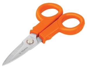[4554ZN] Tijera inoxidable para electricista 5-1/2" mangos recubiertos Truper