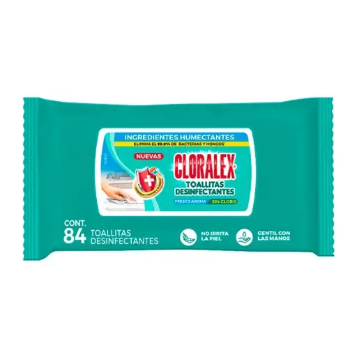 Toallitas desinfectantes Cloralex Plus 84 pzas